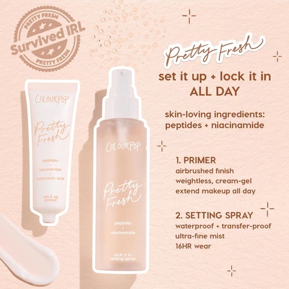 ColourPop Pretty Fresh Lock It In Makeup Setting Spray 3.4 fl oz NIB 16HR Wear - Picture 2 of 6